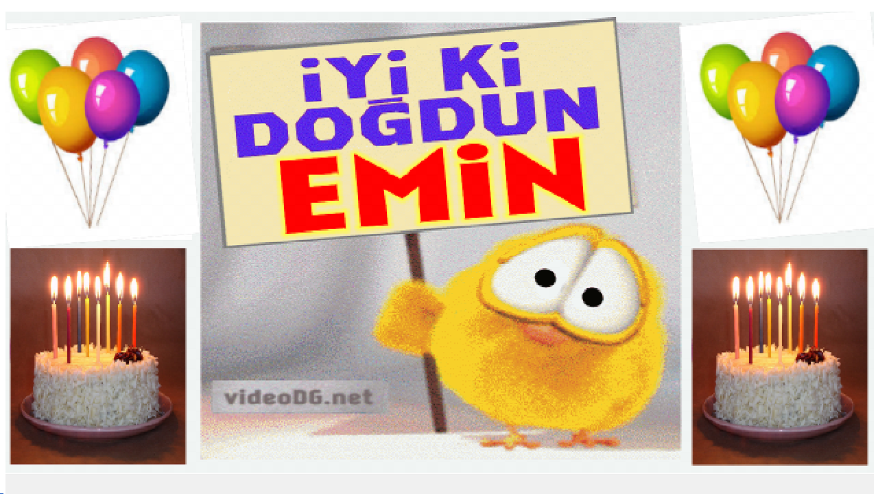 Emine ismine özel doğum günü kutlaması