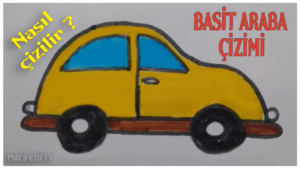 Araba Çizimi, Nasıl Çizilir – Simple car drawing
