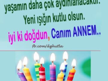 Anneye Doğum Günü Kartı