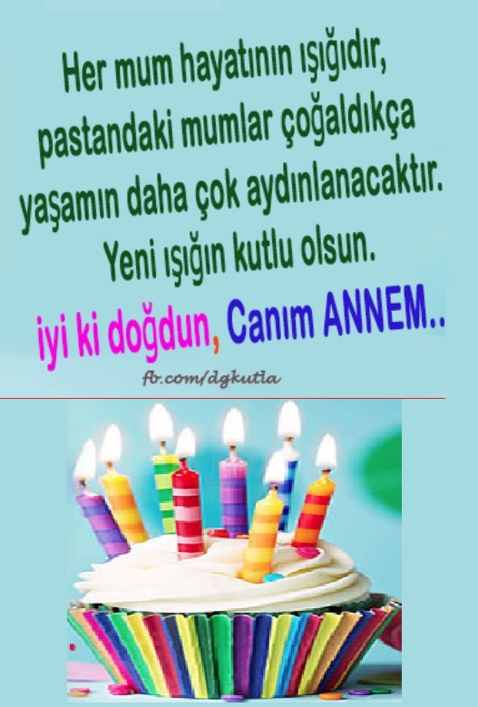 Anneye Doğum Günü Kartı