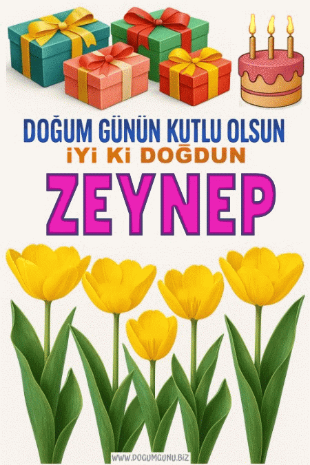 iyi ki doğdun Zeynep Gif Resim