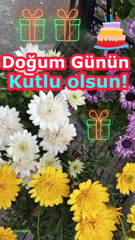 Bahçe Çiçekleri İle Doğum Günü Kutlama