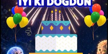 Gökyüzünde Doğum günü kutlaması