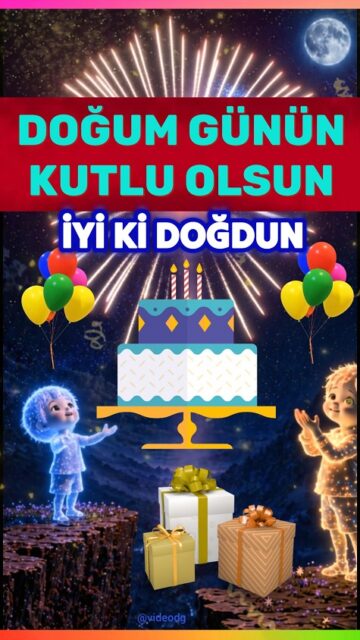 Gökyüzünde Doğum günü kutlaması