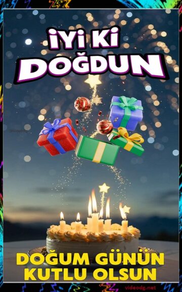 Havai Fişekli Doğum Günü Tebrik